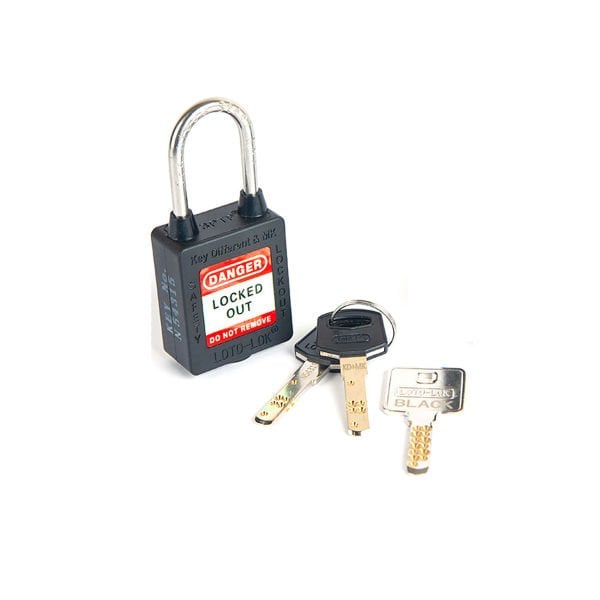LOTO 3PTPNKDMKR40 Key Different + Master Key Siyah Asma Kilit